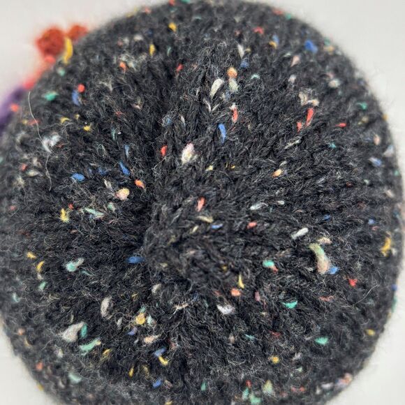 Womens Knit Boho Artsy Cloche Hat Small Medium Statement Eclectic Unique Maximal